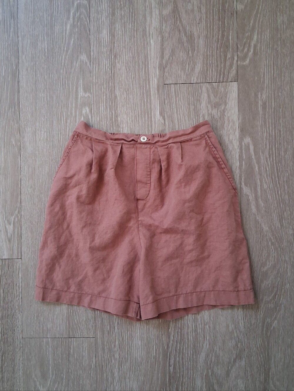 Mabo Kid's Emerson Trouser Short In Linen Cotton Terracotta